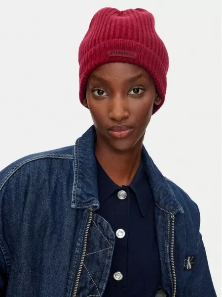 Pinko Căciulă Lambkin Cuffia Vișiniu