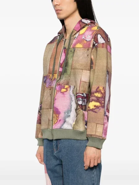 Bunda Kidsuper s kapucí hnědá