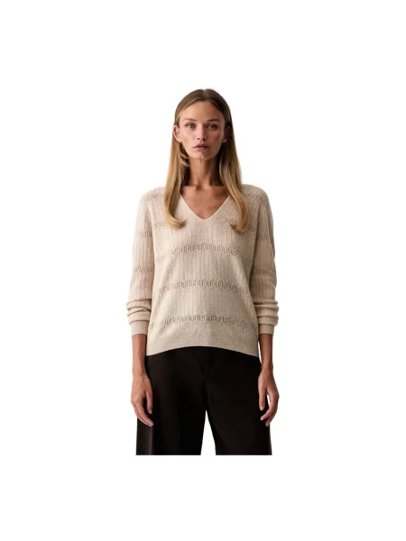 Twinset sweter wełniany beżowy