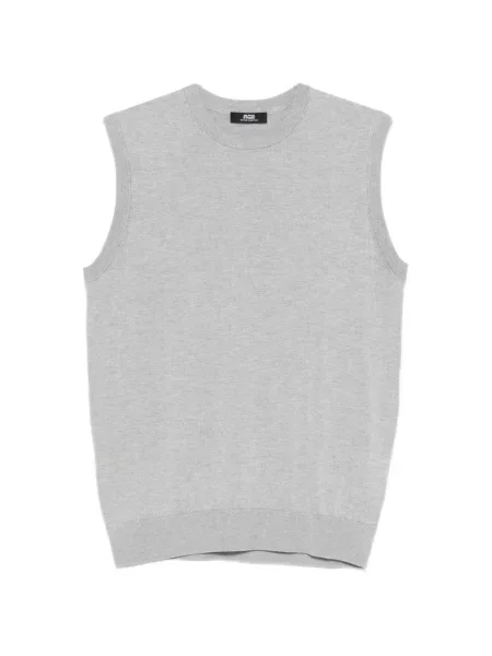 Плетена риза Alpha Studio без ръкави сиво