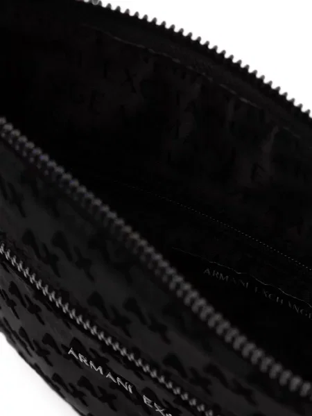Crossbody torba Armani Exchange s autogramom crna