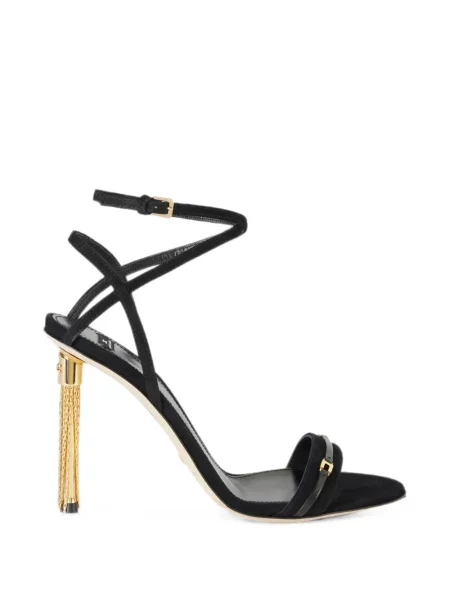 Sandale Elisabetta Franchi din piele de căprioară negru
