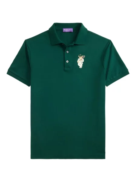 Polo Ralph Lauren Purple Label cu broderie verde