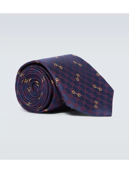 Cravată Gucci de mătase albastru