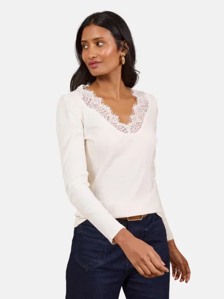 Love & roses Tricou fildeş