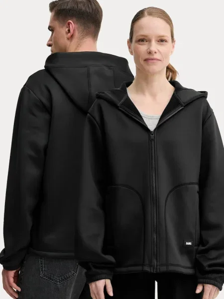 Fleece kapucnis dzseki Rains fekete