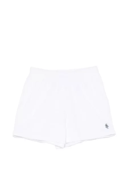 Pantaloni scurți Sporty & Rich cu broderie alb
