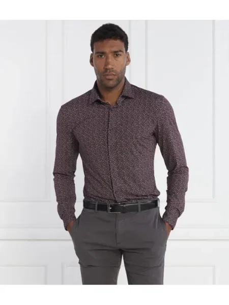 HUGO Cămașă Kenno bordo