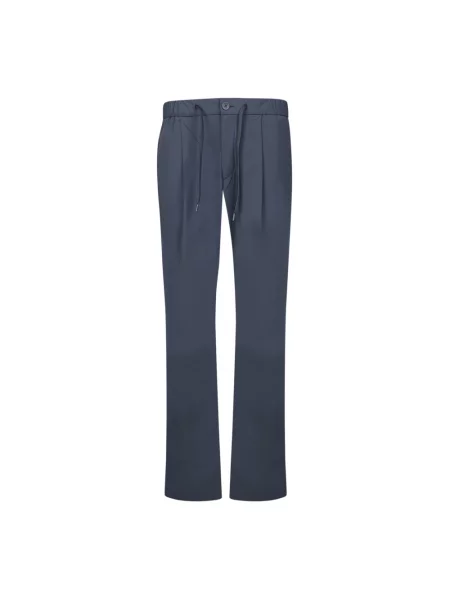 Spodnie Herno wiązane klasyczne ze stretchu niebieskie