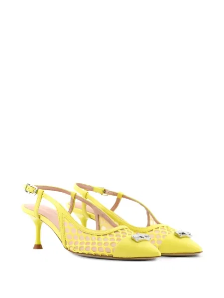 Pantofi cu toc Morobé slingback galben