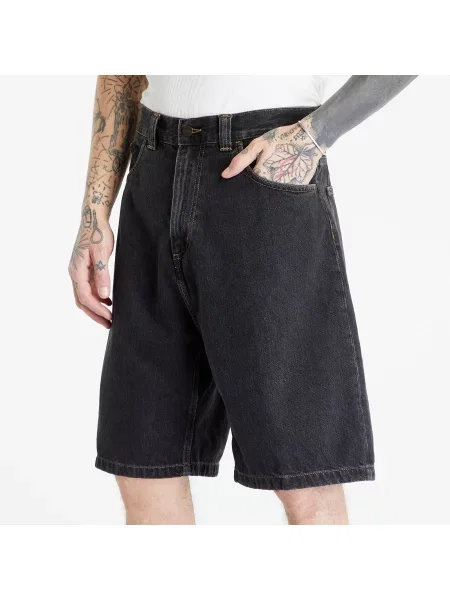 Kratak kratke hlače Carhartt Wip kamenje crna