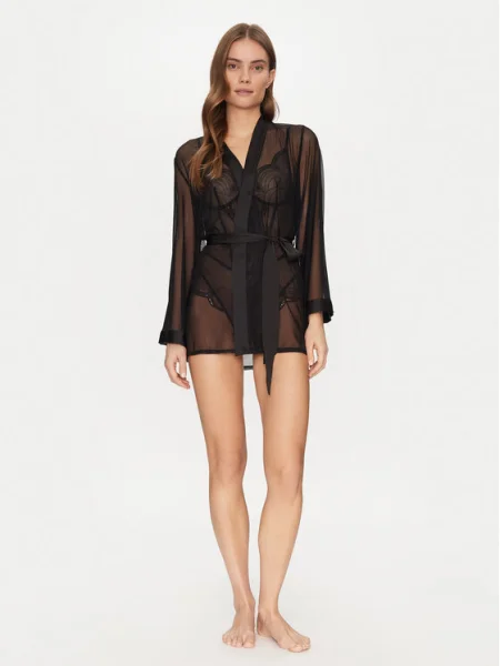 Hunkemöller Халат Maxime черен