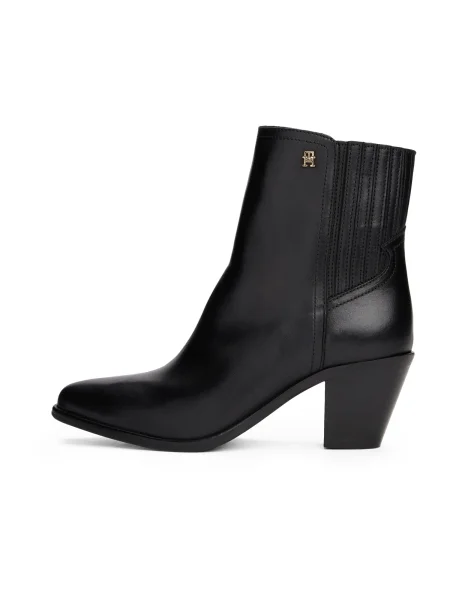 Usnjene kavboj chelsea gležnjarji Tommy Hilfiger črna