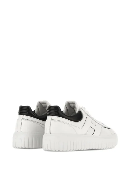 Sneakerși Hogan cu dungi cu platformă alb