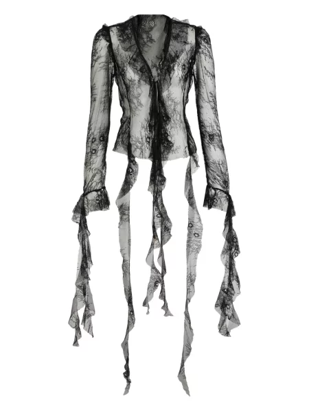 Marškiniai Bananhot su raukiniais juoda