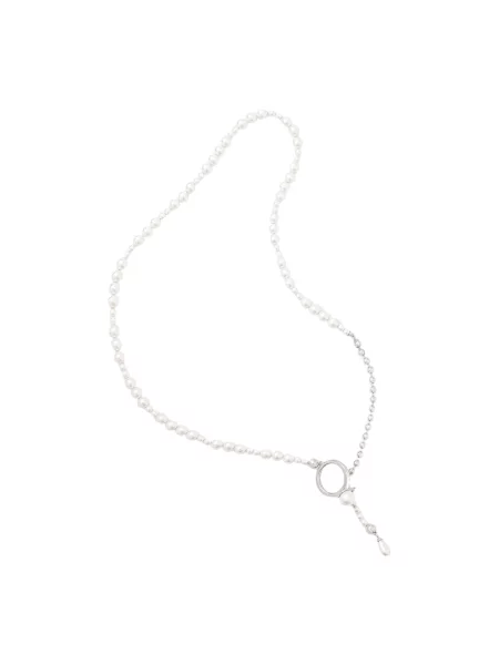 AMBUSH naszyjnik srebrny Pearl Strand Necklace szary