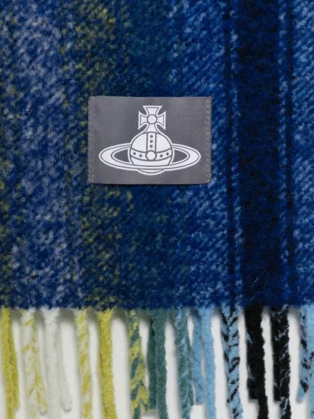 Κασκόλ Vivienne Westwood με κρόσσια μπλε