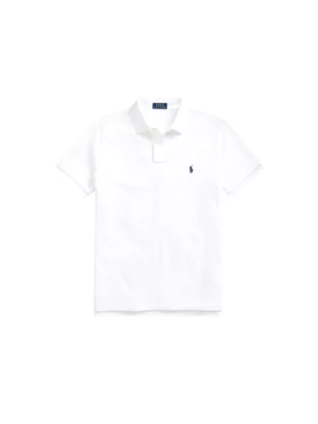 Lniana koszulka polo Polo Ralph Lauren z krótkim rękawem biała