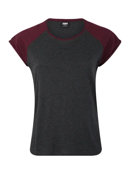 Urban Classics Tricou roșu vin / închis gri
