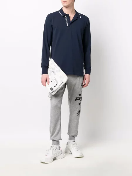 Siuvinėta polo marškinėliai Philipp Plein mėlyna