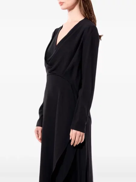 Lung rochie Balenciaga drapată negru