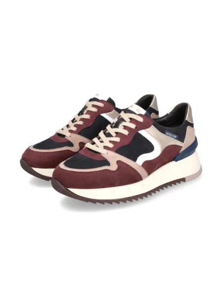 Sneakersy Mephisto sznurowane zamszowe czerwone