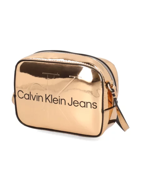 Kabelka Calvin Klein Jeans zlatá