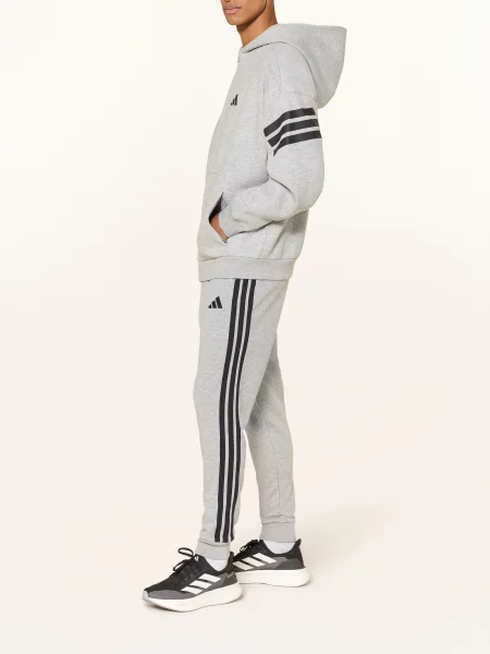 Adidas Mikina S Kapucí Future Icons světle šedá černá