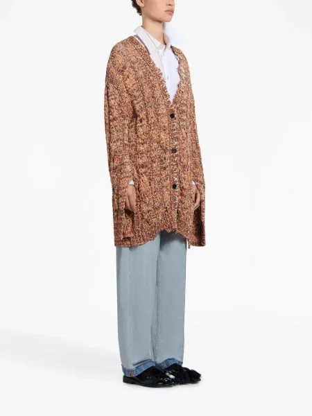 Cardigan Marni tricotate chunky portocaliu