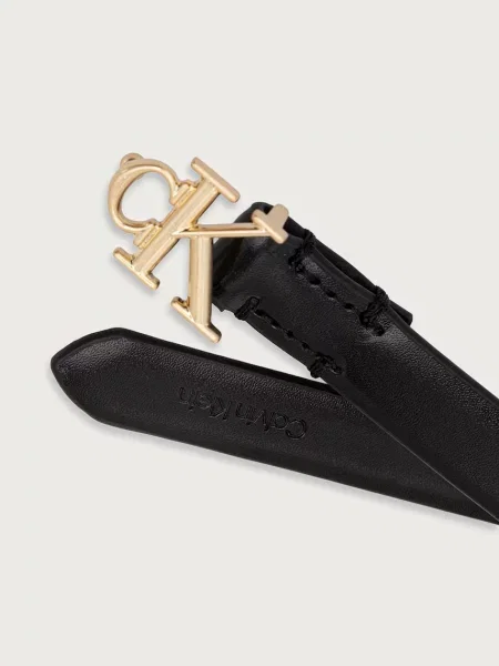 Curea Calvin Klein Round Ck Buckle Smooth negru