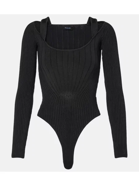 Body Mugler tricotate negru