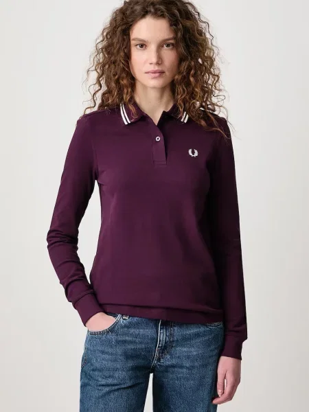 Fred Perry majica dugih rukava ženska ljubičasta