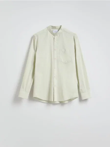 Reserved Cămașă regular fit cu guler perkins verde-pal verde