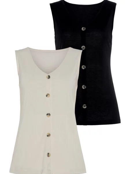 LASCANA Top bež črna