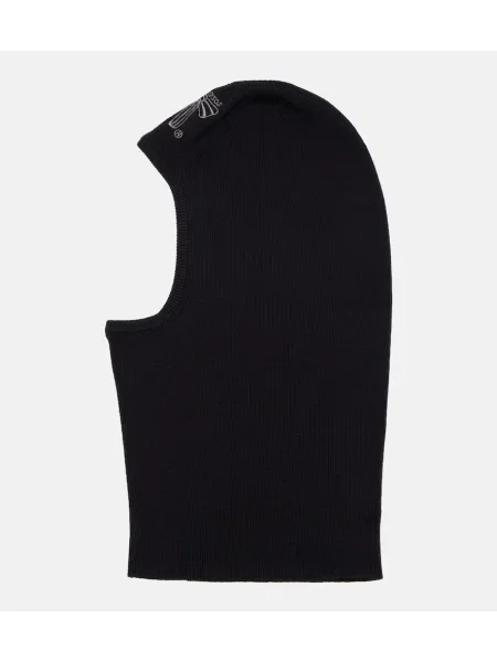 Căciulă Acne Studios cu broderie de lână negru