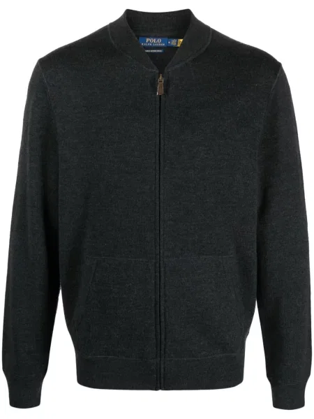Fleece πουλόβερ Polo Ralph Lauren με στρογγυλή λαιμόκοψη με σχέδιο γκρι