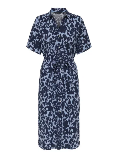 ONLY Rochie tip cămașă Yasmin albastru