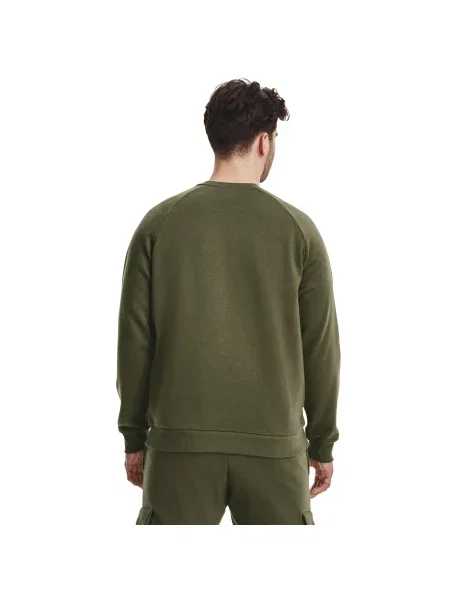 Hanorac crewneck Under Armour din fleece kaki