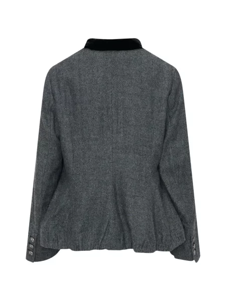 Sacou Renli Su cu model herringbone gri