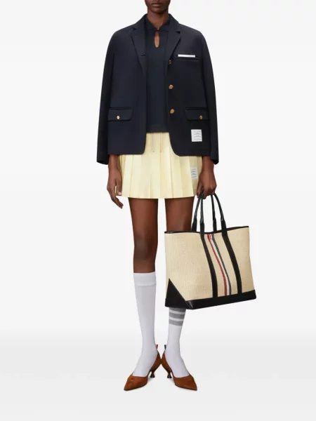 Tricou polo Thom Browne albastru