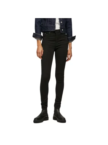 Skinny jeansy skinny Pepe Jeans czarne