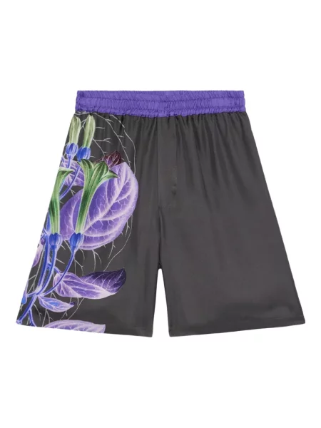 Talia szorty Pierre Louis Mascia w kwiatki z nadrukiem czarne