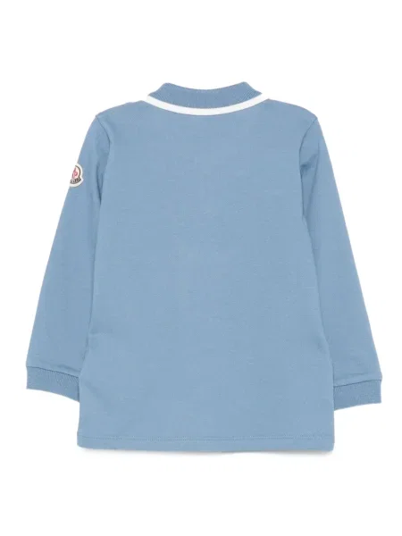 Koszulka polo dziecięca Moncler Enfant niebieska