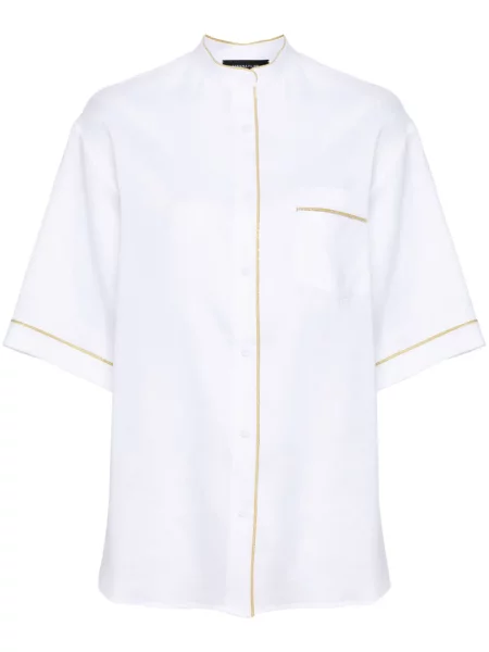 Koszula Fabiana Filippi z koralikami biała