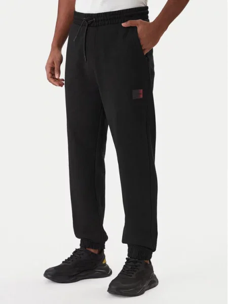 HUGO Spodnji del trenirke Danopan črna