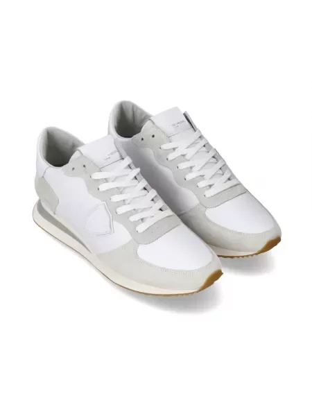 Sneakersy Philippe Model zamszowe białe