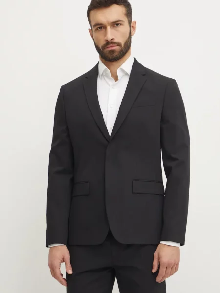 Volnen suknjič Calvin Klein črna