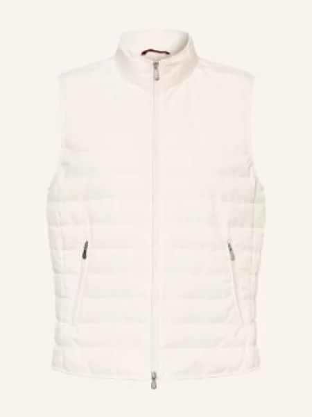 Brunello Cucinelli Péřová Vesta bílá