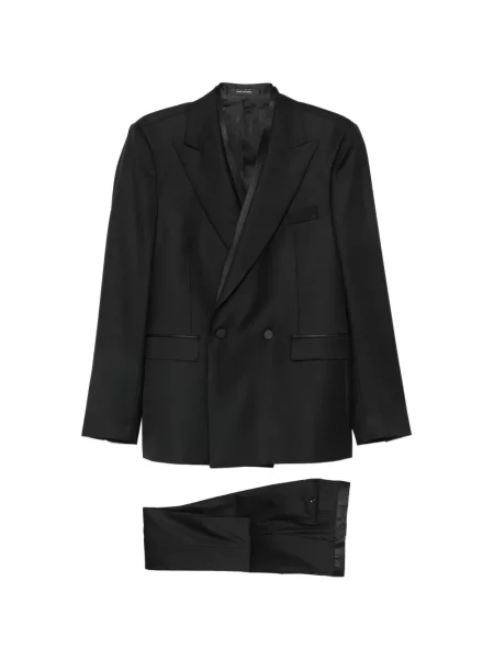 Costum Tagliatore cu două rânduri de nasturi negru