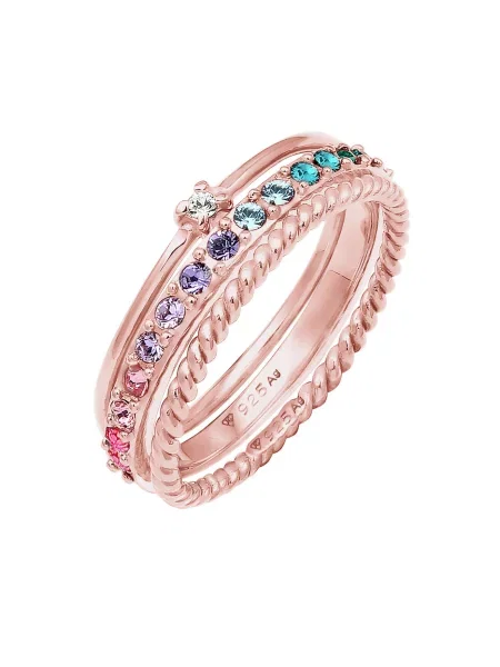 ELLI Prstan rožnato / mešane barve zlata